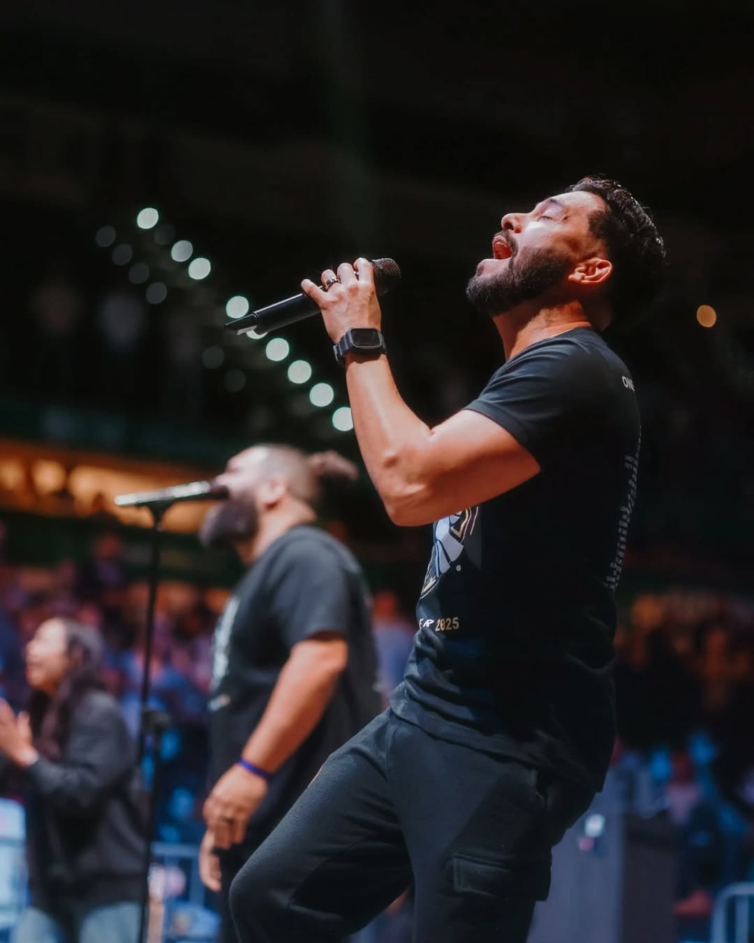 Worship singer on stage